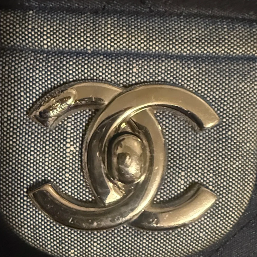 Chanel Dark Blue Quilted Shoulder Bag